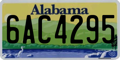 AL license plate 6AC4295