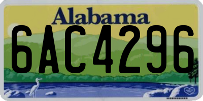 AL license plate 6AC4296