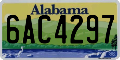 AL license plate 6AC4297