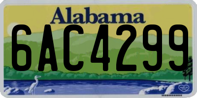 AL license plate 6AC4299