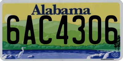 AL license plate 6AC4306