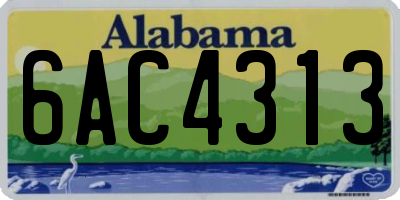 AL license plate 6AC4313