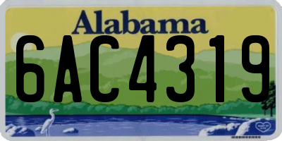 AL license plate 6AC4319
