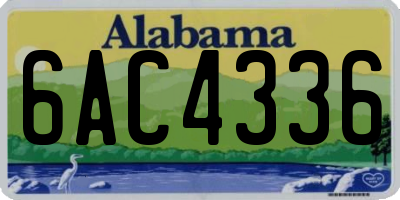 AL license plate 6AC4336