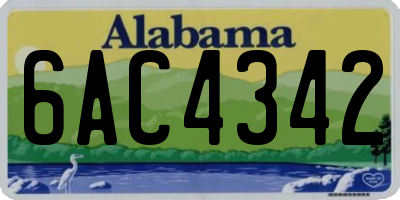 AL license plate 6AC4342