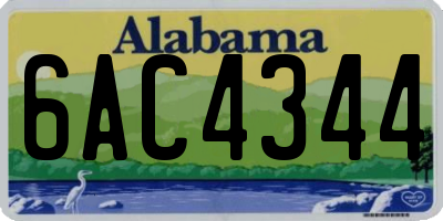 AL license plate 6AC4344