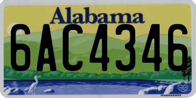 AL license plate 6AC4346