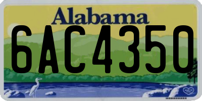 AL license plate 6AC4350