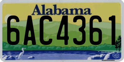 AL license plate 6AC4361