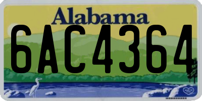 AL license plate 6AC4364
