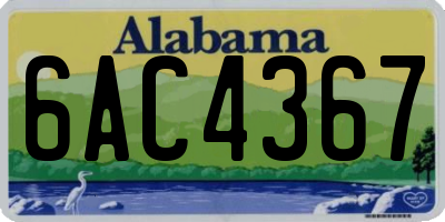 AL license plate 6AC4367