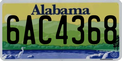 AL license plate 6AC4368