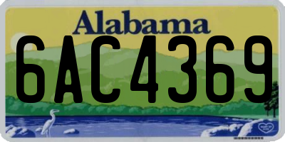 AL license plate 6AC4369
