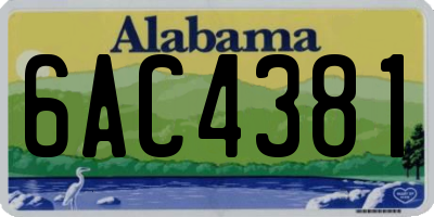 AL license plate 6AC4381