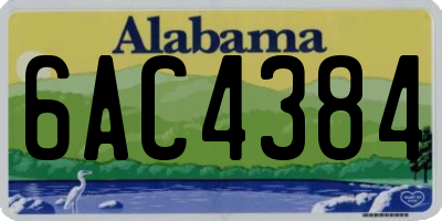 AL license plate 6AC4384