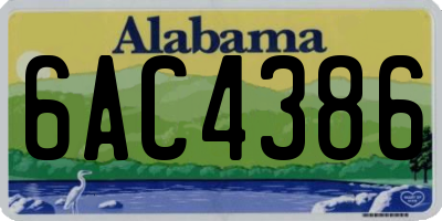 AL license plate 6AC4386