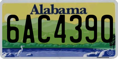 AL license plate 6AC4390