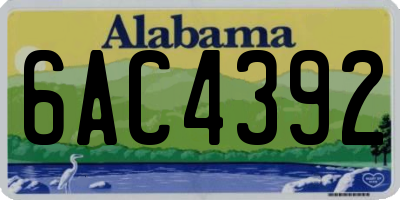 AL license plate 6AC4392