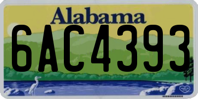 AL license plate 6AC4393