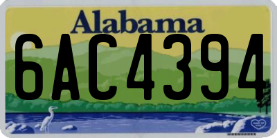AL license plate 6AC4394