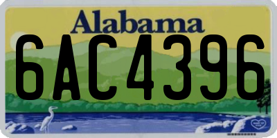 AL license plate 6AC4396