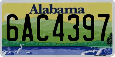 AL license plate 6AC4397
