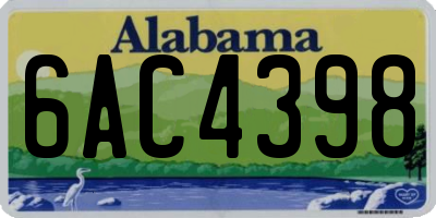 AL license plate 6AC4398