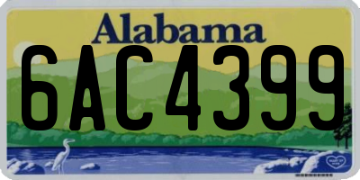 AL license plate 6AC4399