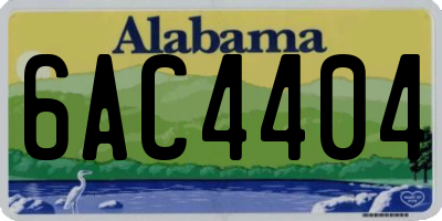 AL license plate 6AC4404
