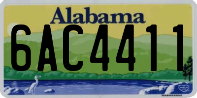 AL license plate 6AC4411