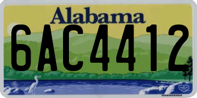 AL license plate 6AC4412