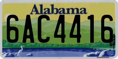 AL license plate 6AC4416
