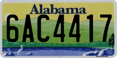 AL license plate 6AC4417