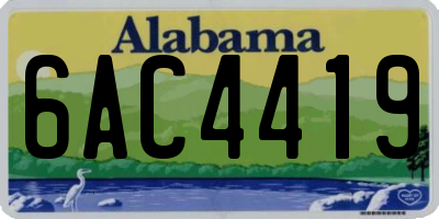AL license plate 6AC4419