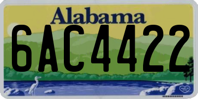 AL license plate 6AC4422