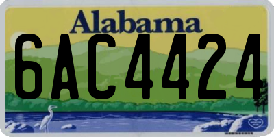 AL license plate 6AC4424