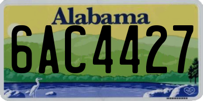 AL license plate 6AC4427