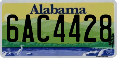 AL license plate 6AC4428