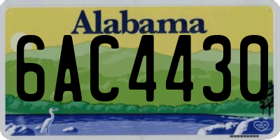 AL license plate 6AC4430