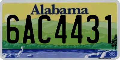 AL license plate 6AC4431