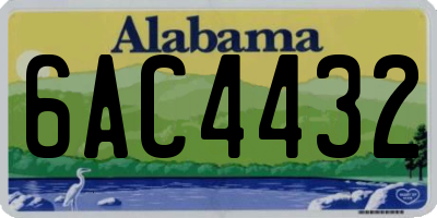 AL license plate 6AC4432