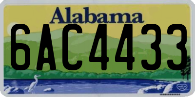 AL license plate 6AC4433