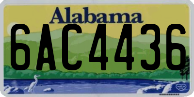AL license plate 6AC4436