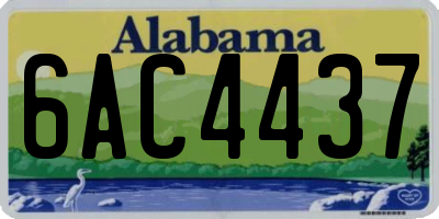 AL license plate 6AC4437