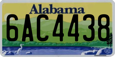 AL license plate 6AC4438