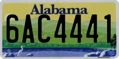 AL license plate 6AC4441