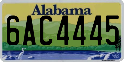 AL license plate 6AC4445