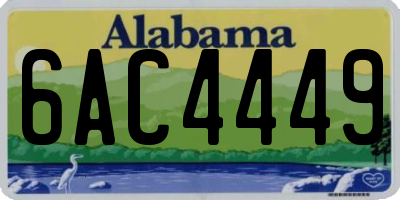 AL license plate 6AC4449