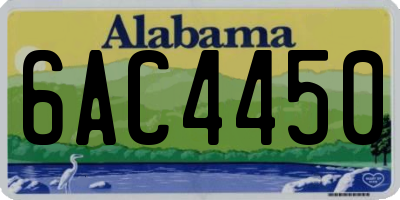 AL license plate 6AC4450