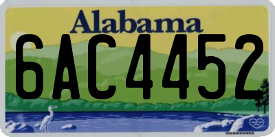 AL license plate 6AC4452